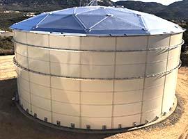 Tanque de vidro fundido a aço para projeto de tratamento de água agrícola no Equador 3