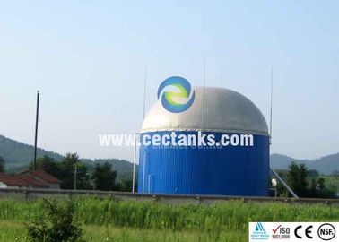 Tanque de armazenamento de biogás de telhado de membrana dupla 50000 / 50k galões Tanques de armazenamento de água cor personalizada