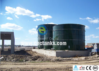 Tanque séptico / tanque de armazenamento de biogás de esmalte com telhado de membrana dupla 6.0Mohs