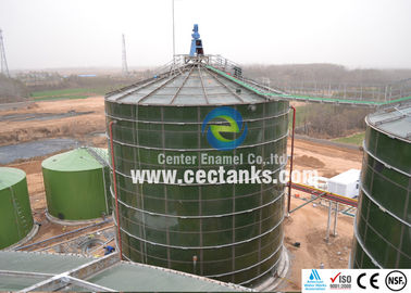 Grandes tanques de armazenamento de lixiviação química vidro fundido a aço durável
