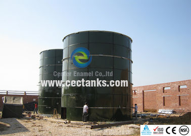 Tanques de armazenamento de lixiviação verde escuro com processo de revestimento por esmalte de porcelana
