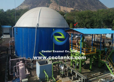 0Sistema de armazenamento de biogás de espessura de revestimento de.25 mm com teto de suporte de gás de dupla membrana de PVC