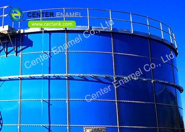 Tanque de armazenamento de biogás de vidro fundido em aço com parafusos e revestimento resistente aos raios UV
