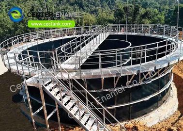 Tanque de armazenamento de biogás revestido com parafusos de aço com telhados de membrana dupla