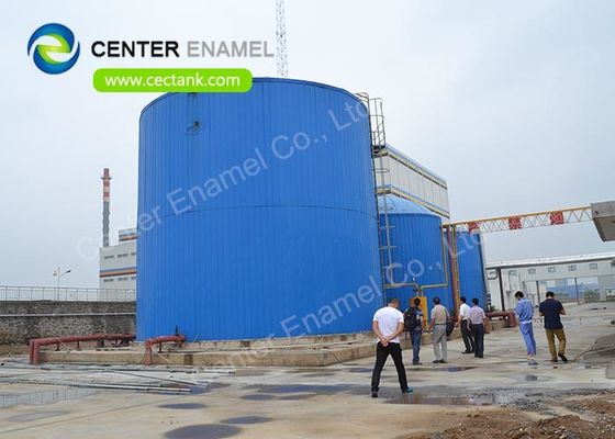 Tanque de armazenamento de biogás de aço com parafusos e porta-gás de membrana dupla