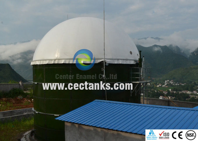 Tanque de armazenamento de biogás de telhado de membrana dupla 50000 / 50k galões Tanques de armazenamento de água cor personalizada 0