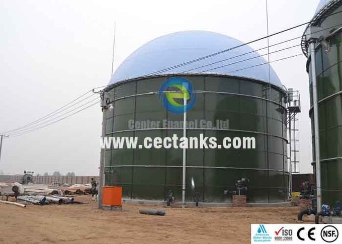 Tanque de armazenamento de biogás revestido com parafusos de aço com vidro fundido ao material do tanque de aço 0