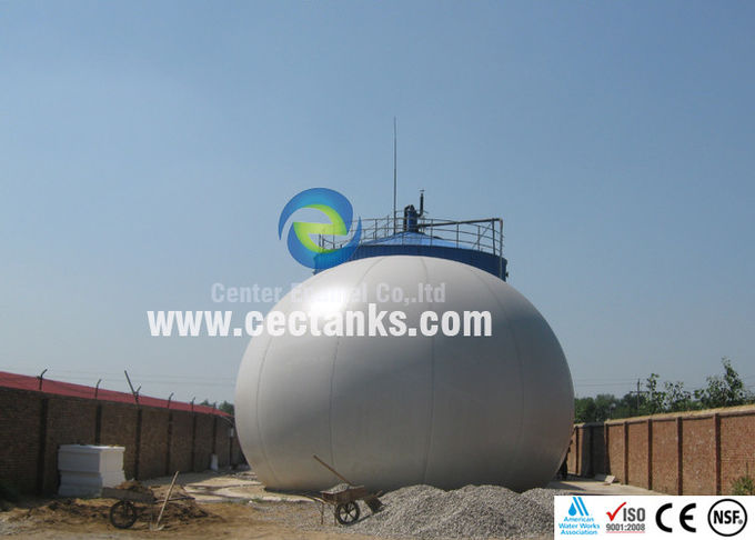 Tanque de armazenamento de biogás de aço revestido com parafusos, biodigestor 2,000Mil galões 1