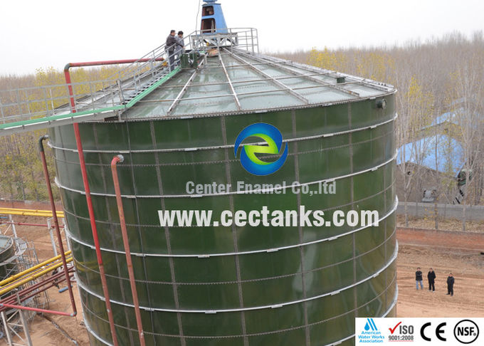 Tanque de água de aço de 10000 / 10K galões / tanque de armazenamento de água revestido de vidro para instalações de biogás 1