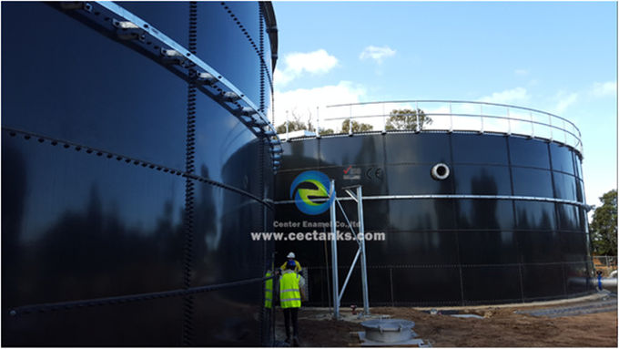 Mini-tanque de digestor anaeróbico de biogás, vidro fundido a aço tanque para gás / líquido impermeável 0
