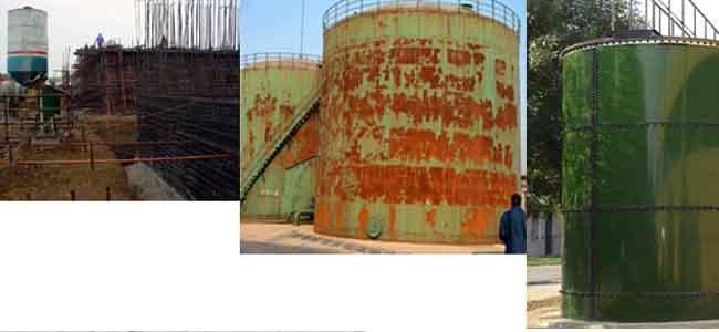 Resistência à corrosão Tanques de armazenamento de águas residuais 30000 galões Tanque de armazenamento de água 0