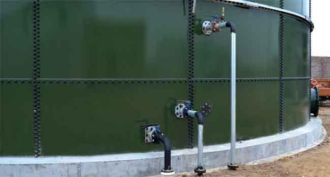 Tanques de armazenagem de água de resíduos de aço vidrado e esmaltado / tanque de água de 100 000 litros 0
