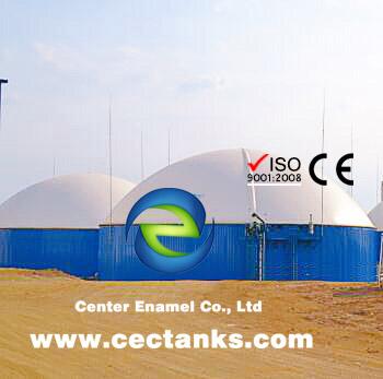 Tanque de vidro fundido com aço / tanque de armazenamento de biogás com alta hermeticidade 0