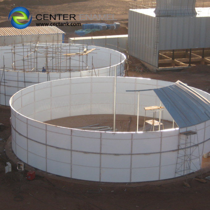 O Vidro-Fundir-à-aço aparafusou os tanques de armazenamento da água para o armazenamento da água