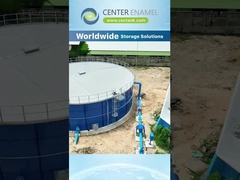 Tanques GFS de vidro de alto desempenho fundido a aço com telhado de membrana