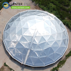Tecidos de cúpula de alumínio transparente estrutura autossustentável