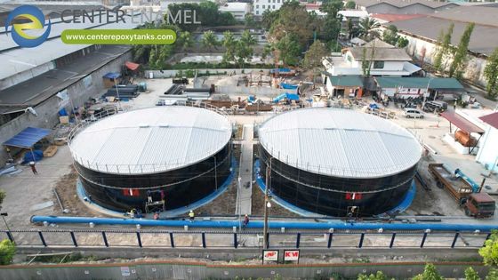 Teto geodésico de alumínio durável para tanques de armazenamento de águas residuais