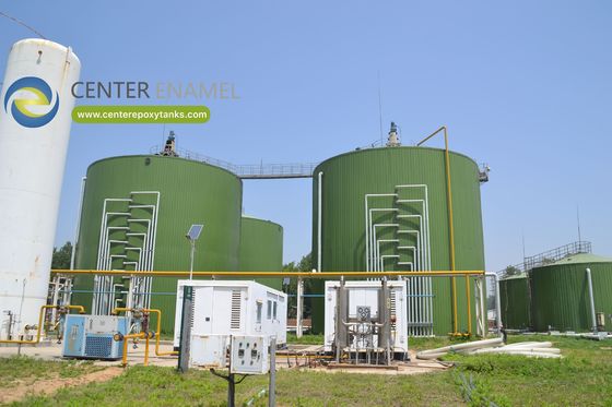Maximização da eficiência do biogás - telhados de membrana dupla para tanques de digestão anaeróbica de aço inoxidável