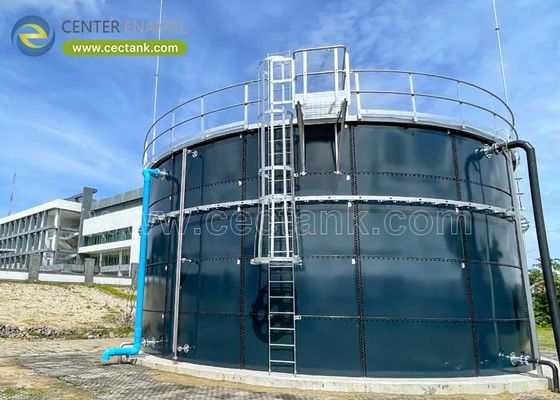 Tanques de armazenamento de água potável, de aço virado, com telhados de convés de liga de alumínio