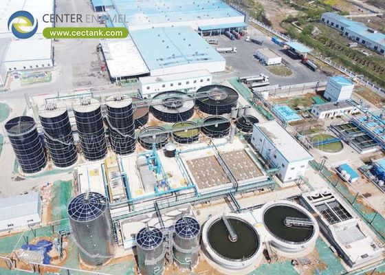 Tanques industriais de água de vidro fundido em aço para a planta de tratamento de águas residuais da Coca-Cola