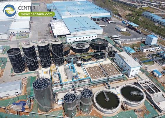 Tanques de armazenamento de águas residuais revestidos de vidro para instalações de biogás e de tratamento de águas residuais
