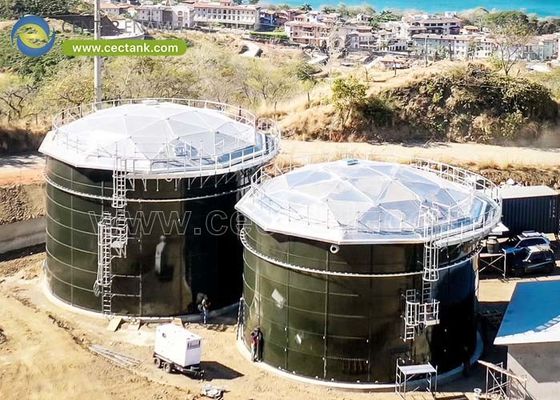 Tanques de armazenagem de lixiviação de vidro fundido em aço para instalações de tratamento de lixiviação