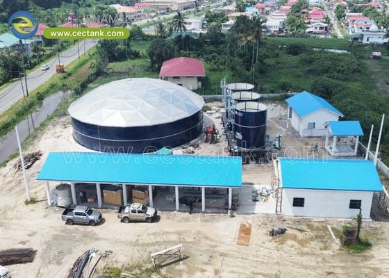Estrutura autossustentável Telhados de cúpula de alumínio transparente para tanques de armazenamento de petróleo bruto do Gabão