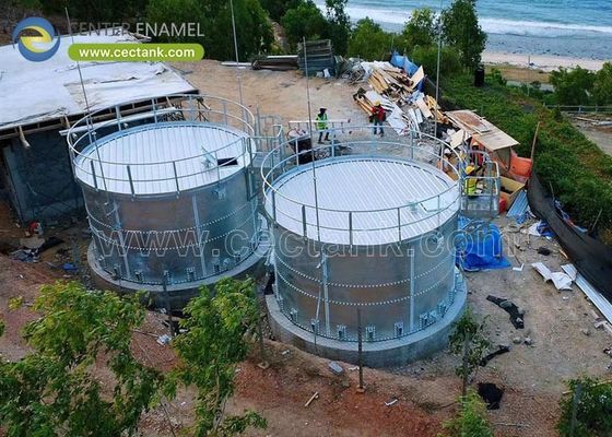 Tanques de aço galvanizado para armazenamento de água para irrigação de paisagens