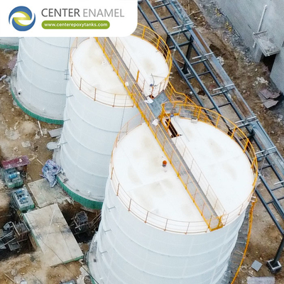 Tanques de lixiviado de aterro sanitário de aço revestido com epóxi robusto para a contenção segura de lixiviado de aterro sanitário