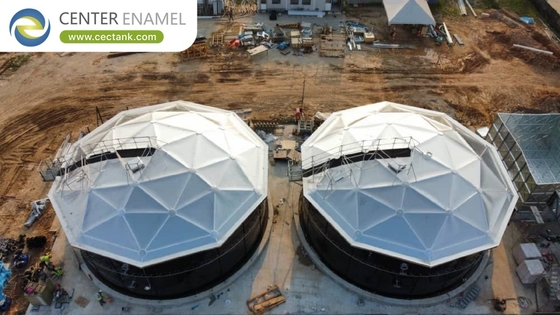 Tecidos geodésicos de cúpula de alumínio para tanques de armazenamento de gasolina