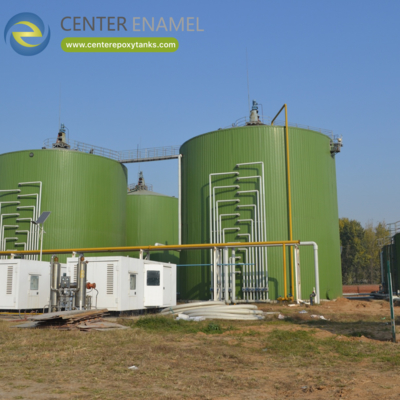 Tanque de Biogás para Tratamento de Águas Residuais Municipais: O recipiente principal para a digestão anaeróbia.