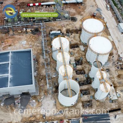 Tanque revestido com FBE para tratamento de águas residuais de efluentes de moinho de óleo de palma - Projetado especificamente para contenção durável de POME com alta carga orgânica.