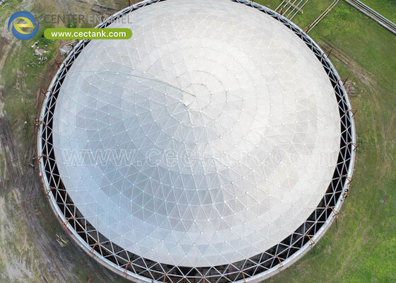 Tecto geodésico de cúpula de alumínio com alta resistência à corrosão, instalação rápida em campo e design claro do span