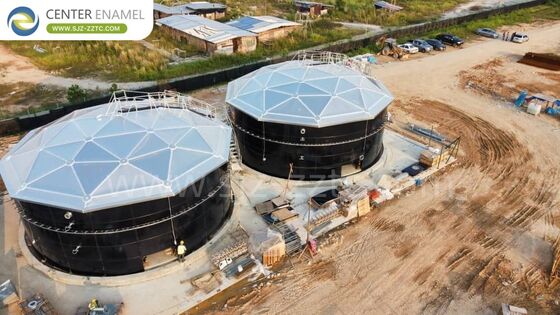 Soluções sustentáveis ​​de biogás: tanques GFS + telhado de membrana dupla para águas residuais de matadouros na Índia
