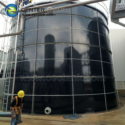 Tanque de água de aço cilíndrico de GFS para projetos do tratamento de águas residuais