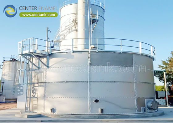 Tanques de aço inoxidável de fundação de betão para tanques de digestor anaeróbico