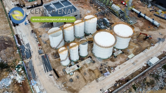Tanques aparafusados de aço revestidos com epóxi para retenção de águas residuais: Armazenamento provisório seguro de águas residuais
