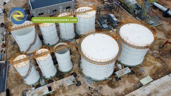 Tanques de aço revestidos por epoxi para armazenamento de efluentes: depósitos temporariamente tratados de águas residuais