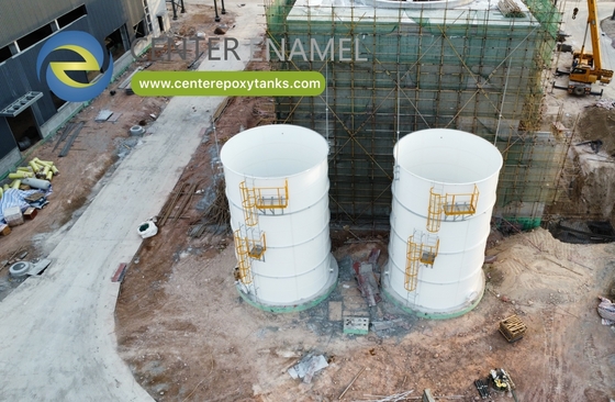 Tanques com parafusos de aço revestidos com epoxi para armazenamento de alimentos: atende a normas rigorosas de segurança alimentar