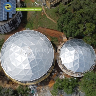 Teto de cúpula de alumínio para grandes tanques de água da fazenda: protege a água da contaminação ambiental