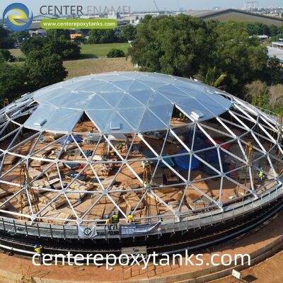 Telhado flutuante externo para tanques de aço soldados para tanques de armazenamento de óleo residual: Ajuda a conter fumos e odores nocivos, limitando a evaporação