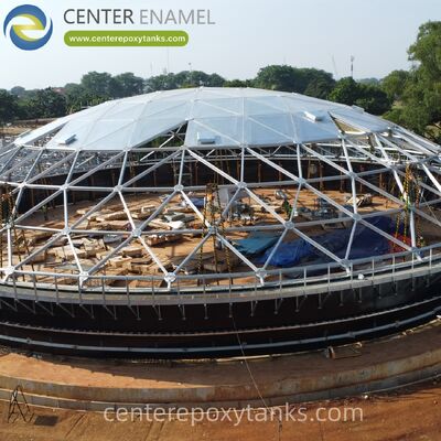 Teto de cúpula de alumínio para tanques de armazenamento de diesel de aço inoxidável soldados: minimiza a evaporação do combustível e impede que a água da chuva comprometa a estabilidade do combustível