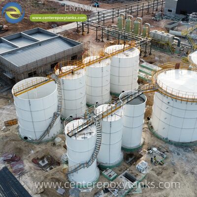 Tanques de armazenamento de água com parafusos como tanques de piscina de clarificação: facilita o processo de sedimentação no tratamento da água com uma estrutura modular estável.