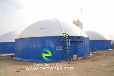 Tanque de digestor anaeróbico de duplo revestimento para a indústria de tratamento de águas residuais / tanque de aço com parafuso