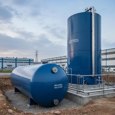 Reservatórios de aço revestidos de vidro acima do solo ou sob o solo Resoluções de armazenamento duradouro impermeável a gás para aplicações industriais