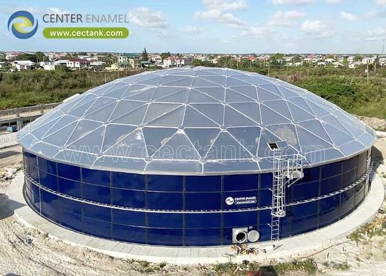 Tanque de telhado cônico autossustentável de alta resistência à corrosão com instalação rápida em campo