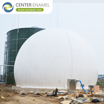 Tanque de armazenamento de biogás de aço com parafusos e porta-gás de membrana dupla