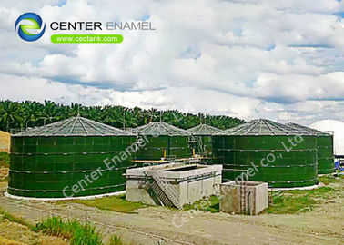 Tanque de aço revestido de vidro de 3000 galões com telhado de membrana dupla para armazenamento de biogás
