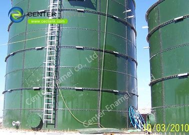 Tanques de aço fundido de vidro verde com piso e tecto de liga de alumínio para estações de tratamento de águas residuais