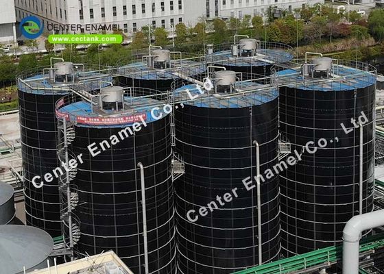 2.4M * 1.2M Tanque de armazenamento de biogás com telhado de dupla membrana ou telhado de esmalte